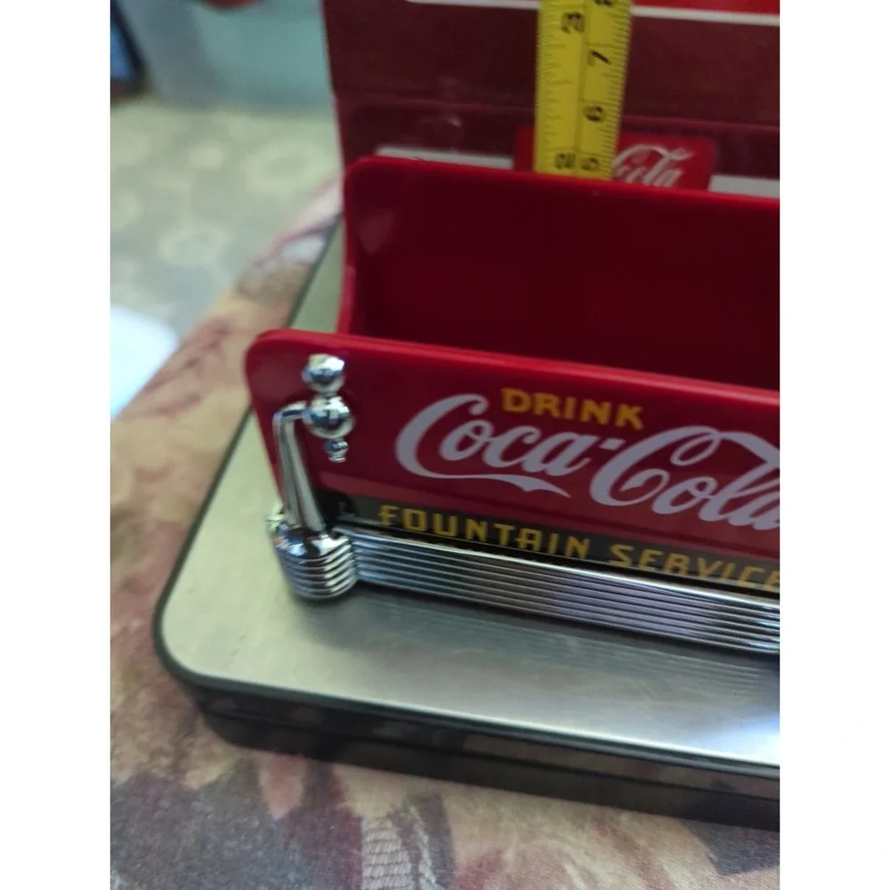Coca Cola 1997 Nostalgic Red Fountain Service Sugar Packet Caddy Vintage